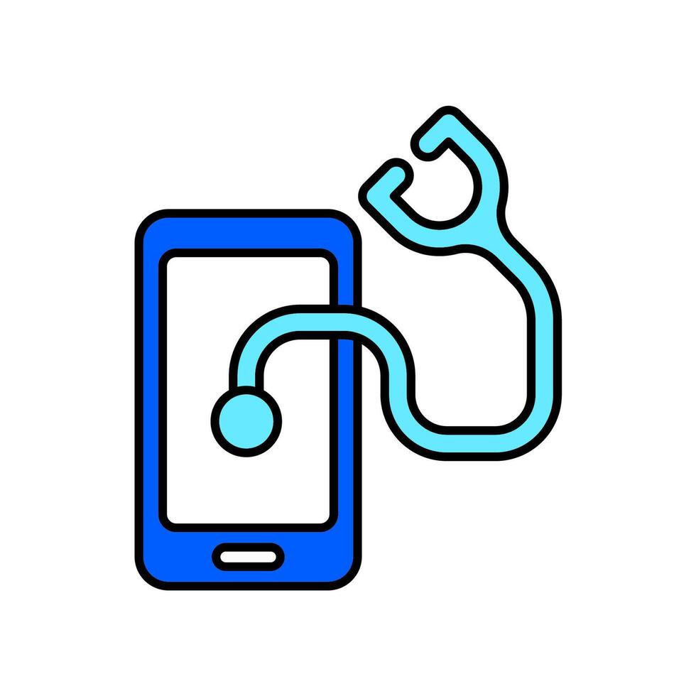 Icon a telemedicine isolated against a clean background. vector