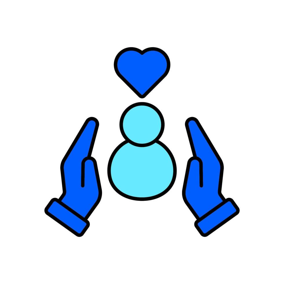 Icon a caring, isolated against a clean background vector