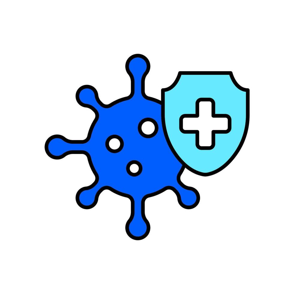 Icon a disease prevention, isolated against a clean background vector