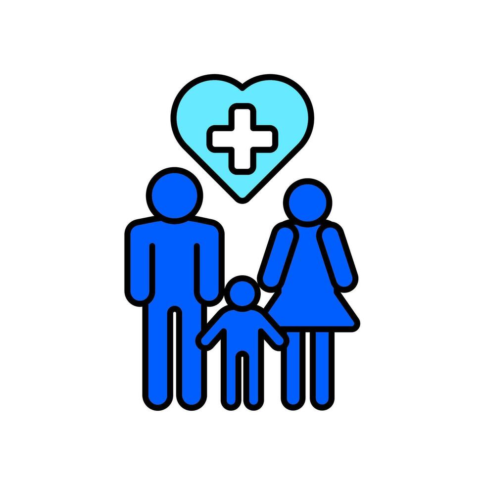 Icon a family healthcare, isolated against a clean background vector