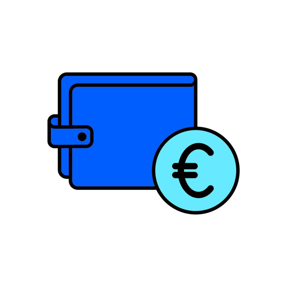 Icon a euro, isolated against a clean background vector