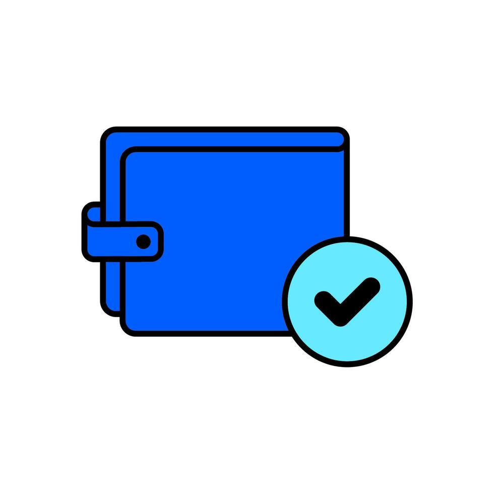 Icon a wallet isolated vector