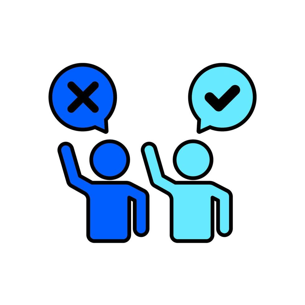 Icon a vote, isolated against a clean background vector