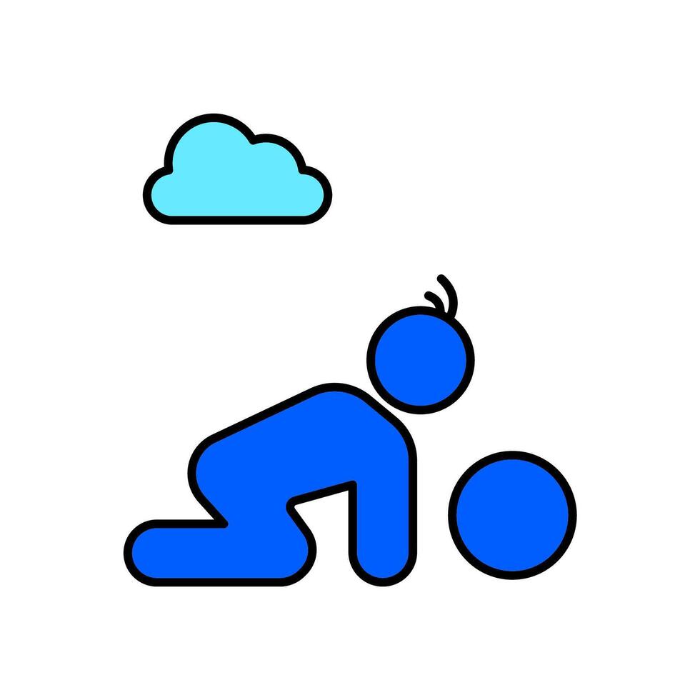 Icon a baby, isolated against a clean background vector