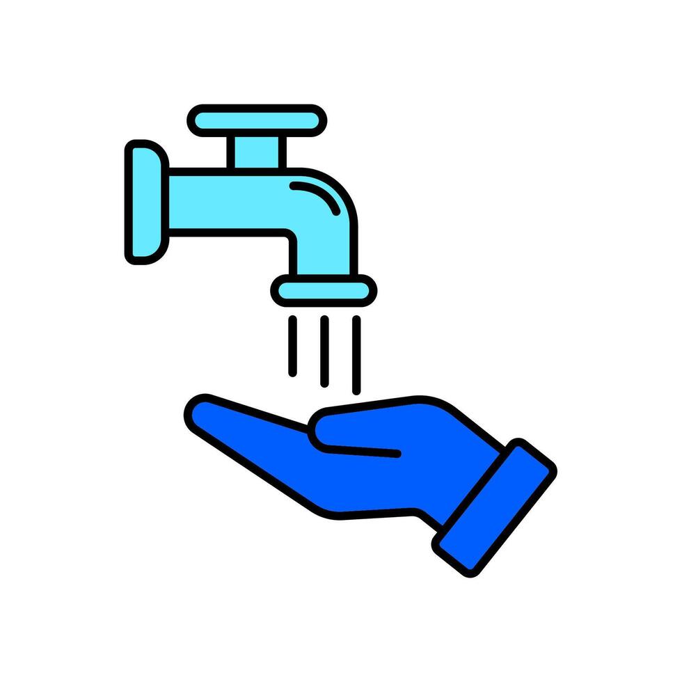 Icon a hand washing, isolated against a clean background vector