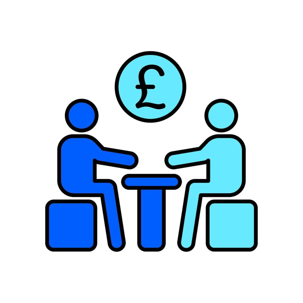 Icon a business meeting, isolated against a clean background vector