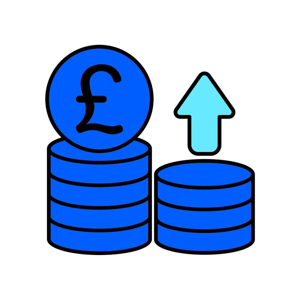 Icon a profit, isolated against a clean background vector