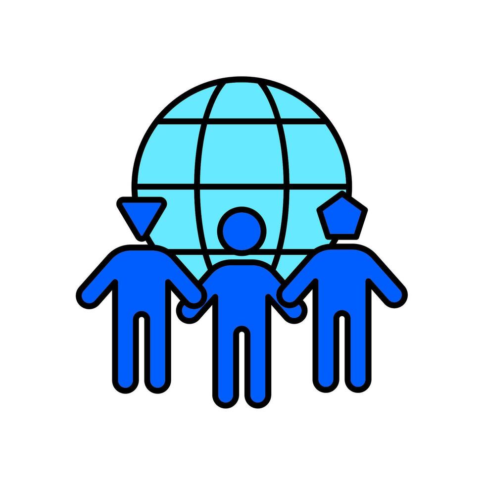 Icon a diversity, isolated against a clean background vector
