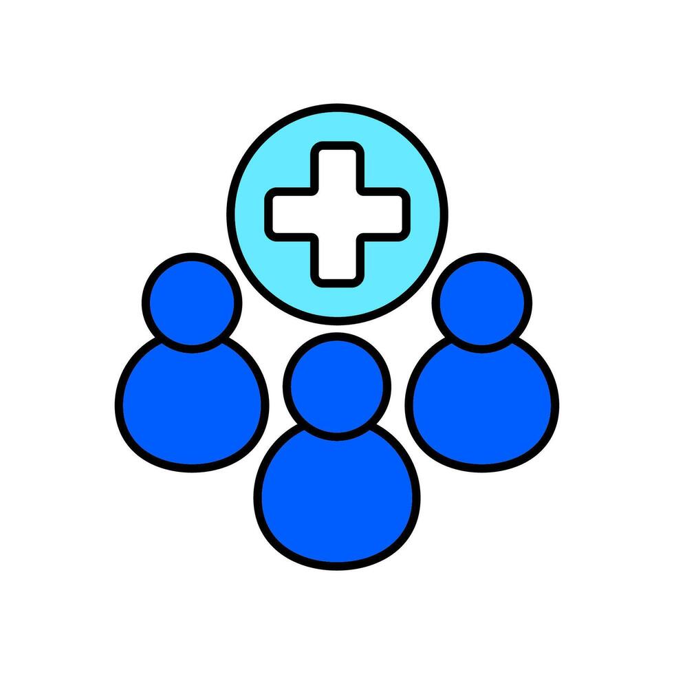 Icon a public health, isolated against a clean background vector