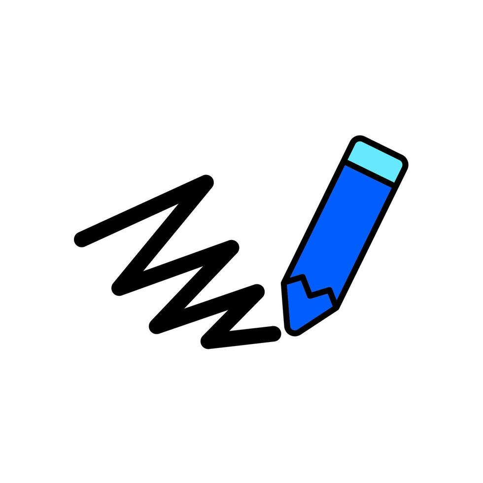 Icon a scribble vector
