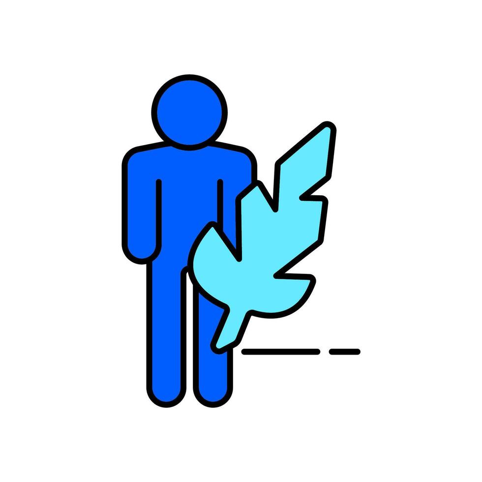 Icon a writer, isolated against a clean background. vector