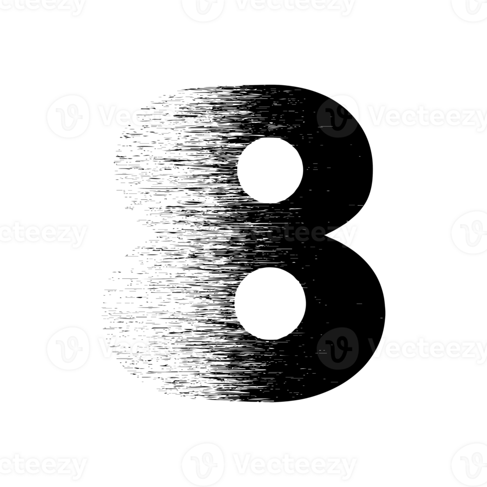number eight faded in black color on background png