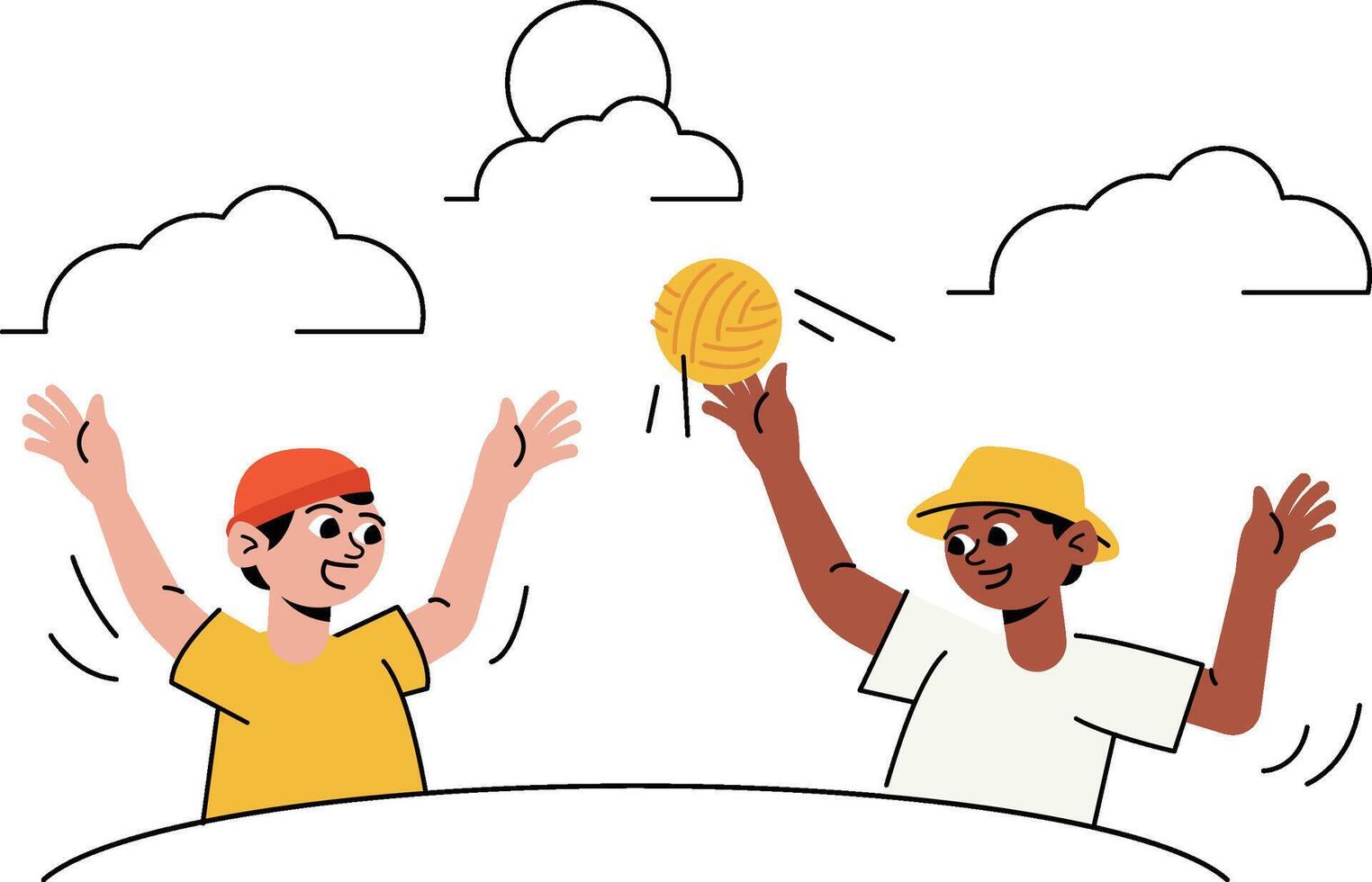 Laughing Over Local Birthday Games Illustration for web, app, infographic, etc vector