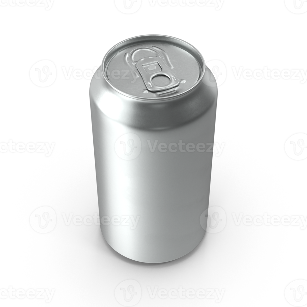 beverage can isolated on transparent background, png