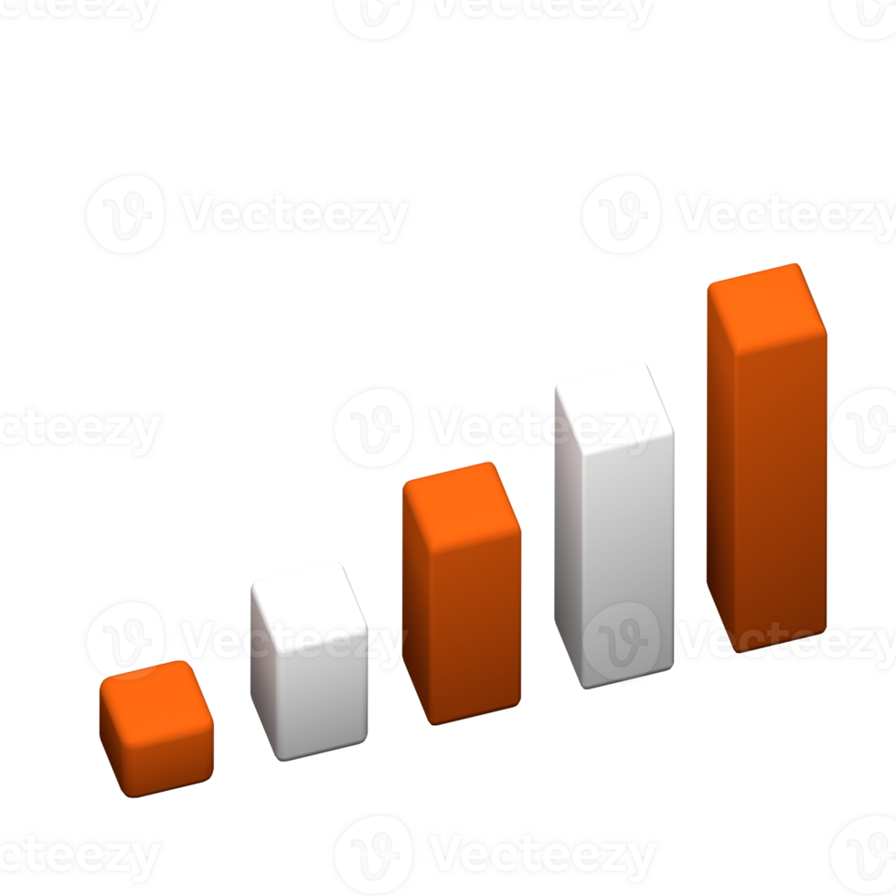 An orange and white bar chart with a number of different numbers png