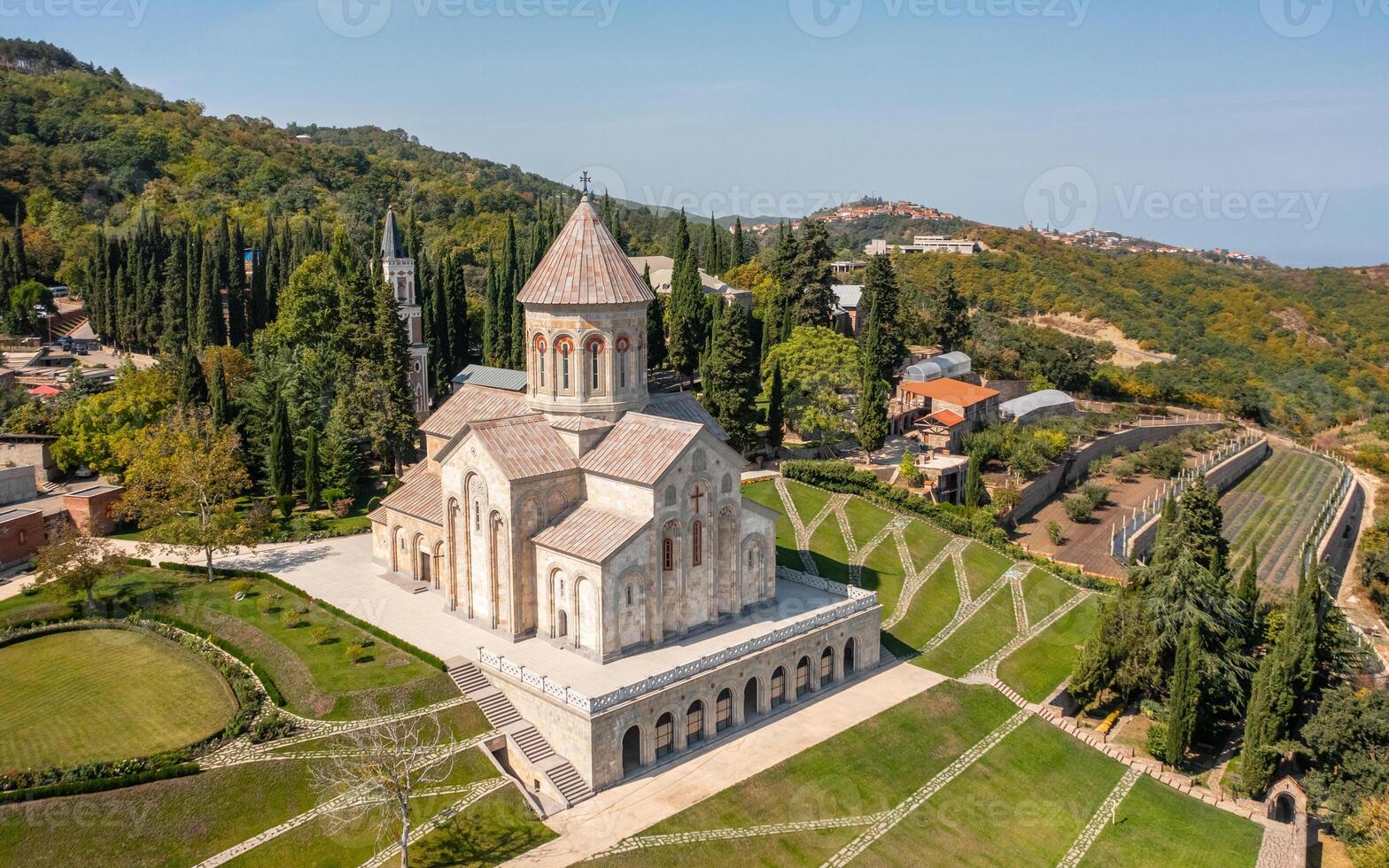 Aerial view of Bodbe Convent in Sighnaghi photo