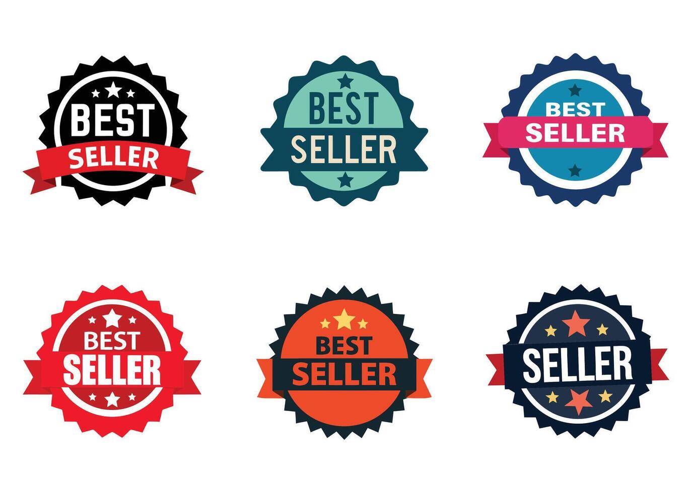 Best seller badges set illustration vector