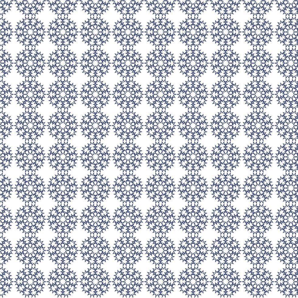 Seamless Islamic Geometric Pattern in Blue A Classic Arabesque Design Ideal for Backgrounds, Textiles, and Creative Projects vector