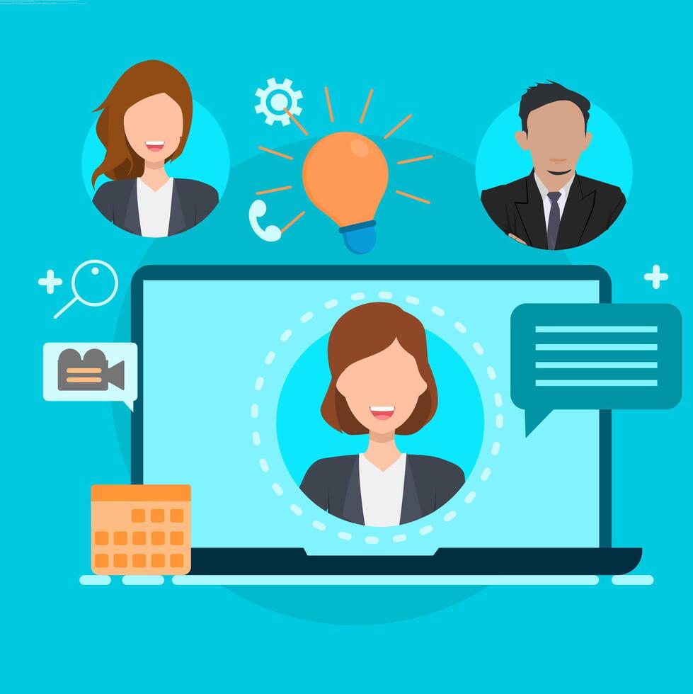 conferencing for business anjing kau vector