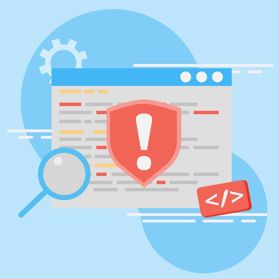 proteger datos desde en línea amenazas sitio web desde hackers vector