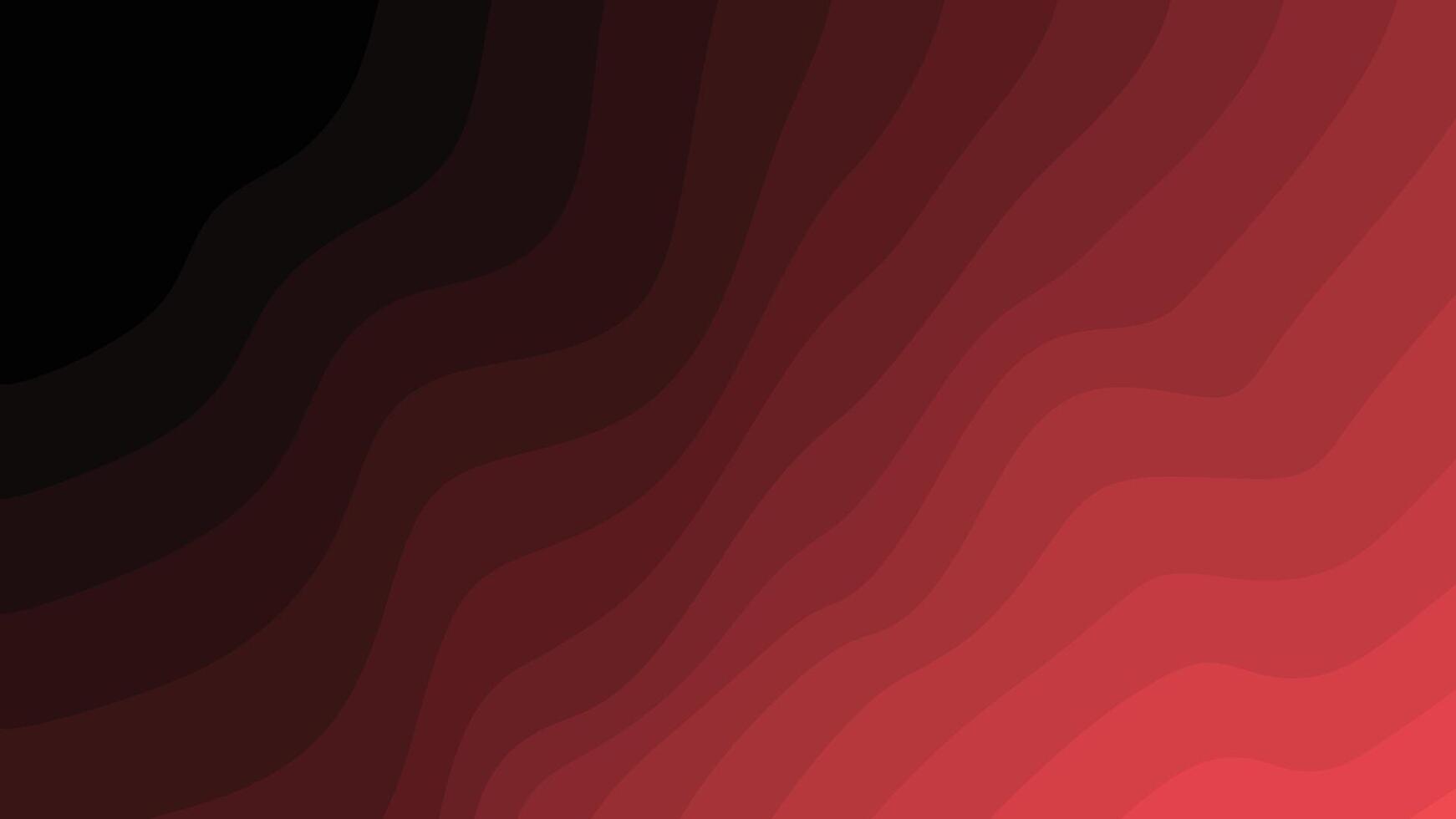 Abstract Red and Dark Red Wavy Gradient Background. A gradient of red and dark red colors with flowing, wavy lines. vector