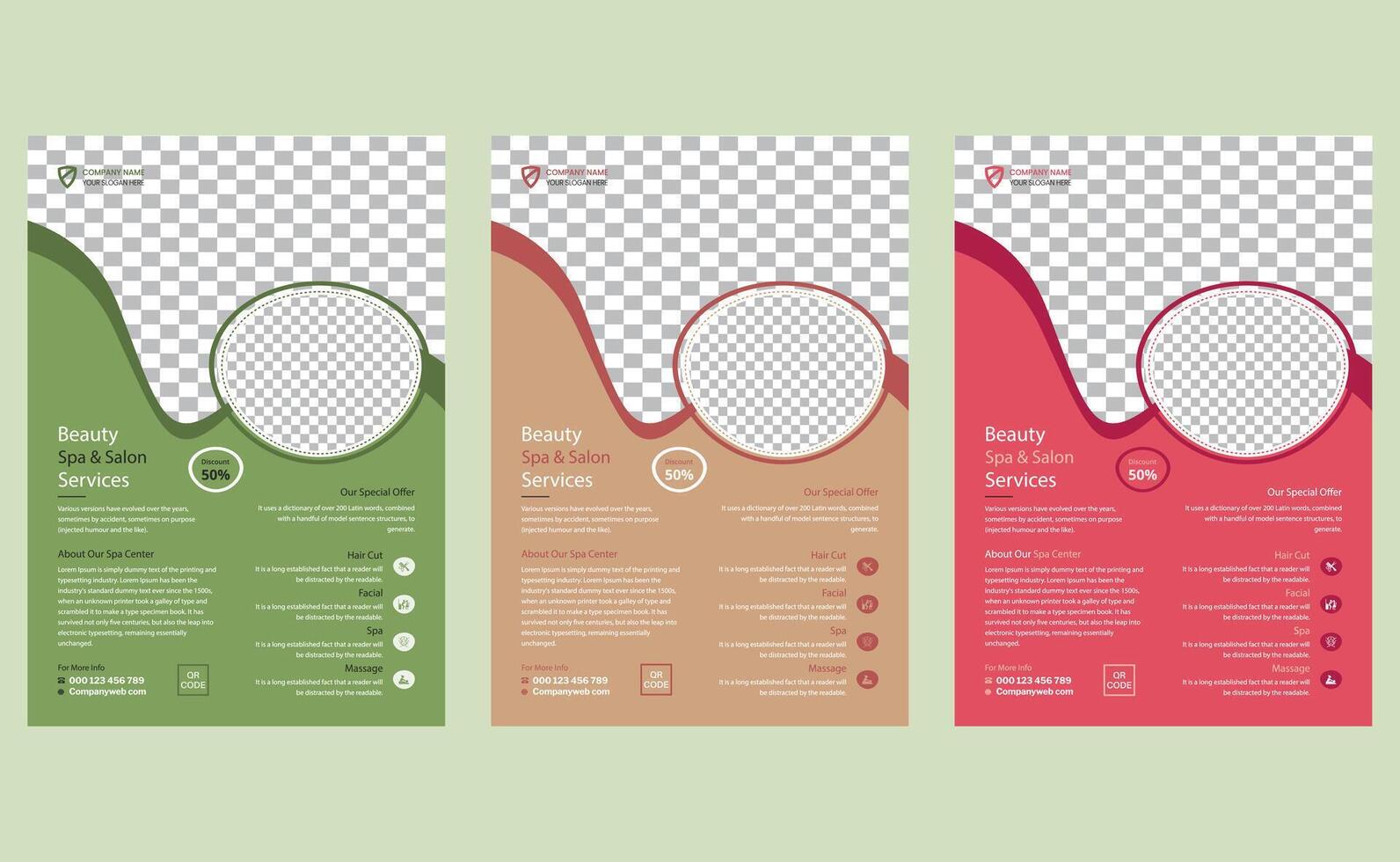 Editable creative elegant modern company business beauty spa hair salon treatment service flyer template design. vector