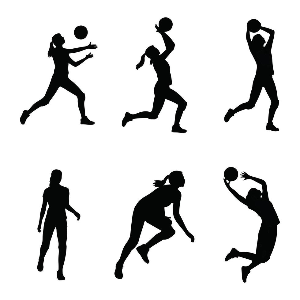 Flat Volleyball Art on White Background. vector
