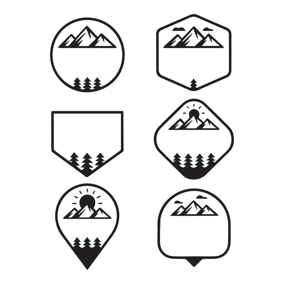 Mountain Adventure Emblem Design. vector