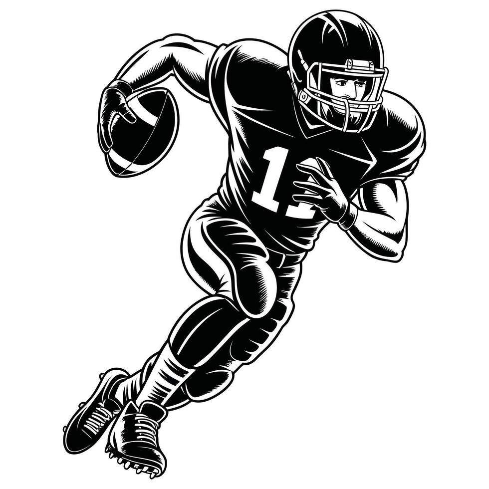 Rugby Player Art. vector