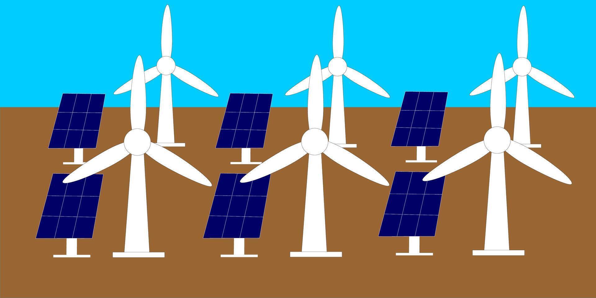 alternative energy background with turbine vector