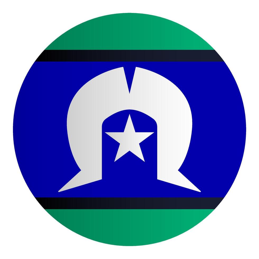 Torres Strait Islander national flag badge vector
