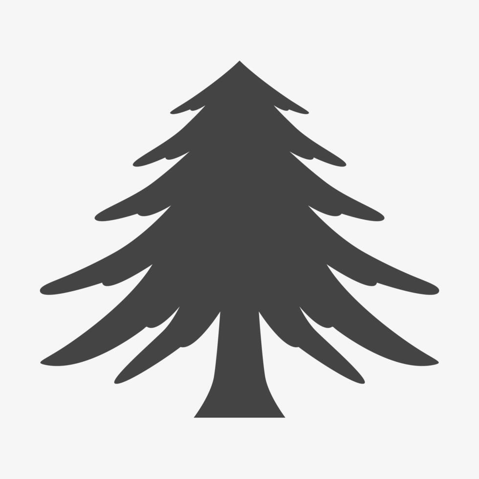 Pine tree silhouette. Element of massachusetts maritime flag. Vecto vector