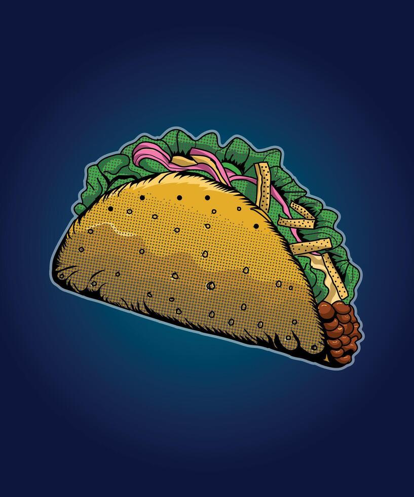 Taco t-shirt design vector