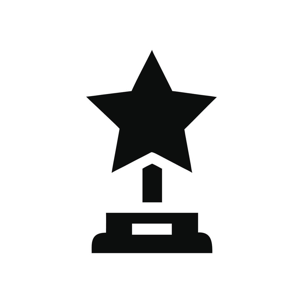 Silver star trophy on a winner's podium with festive decoration and shiny 3D design vector