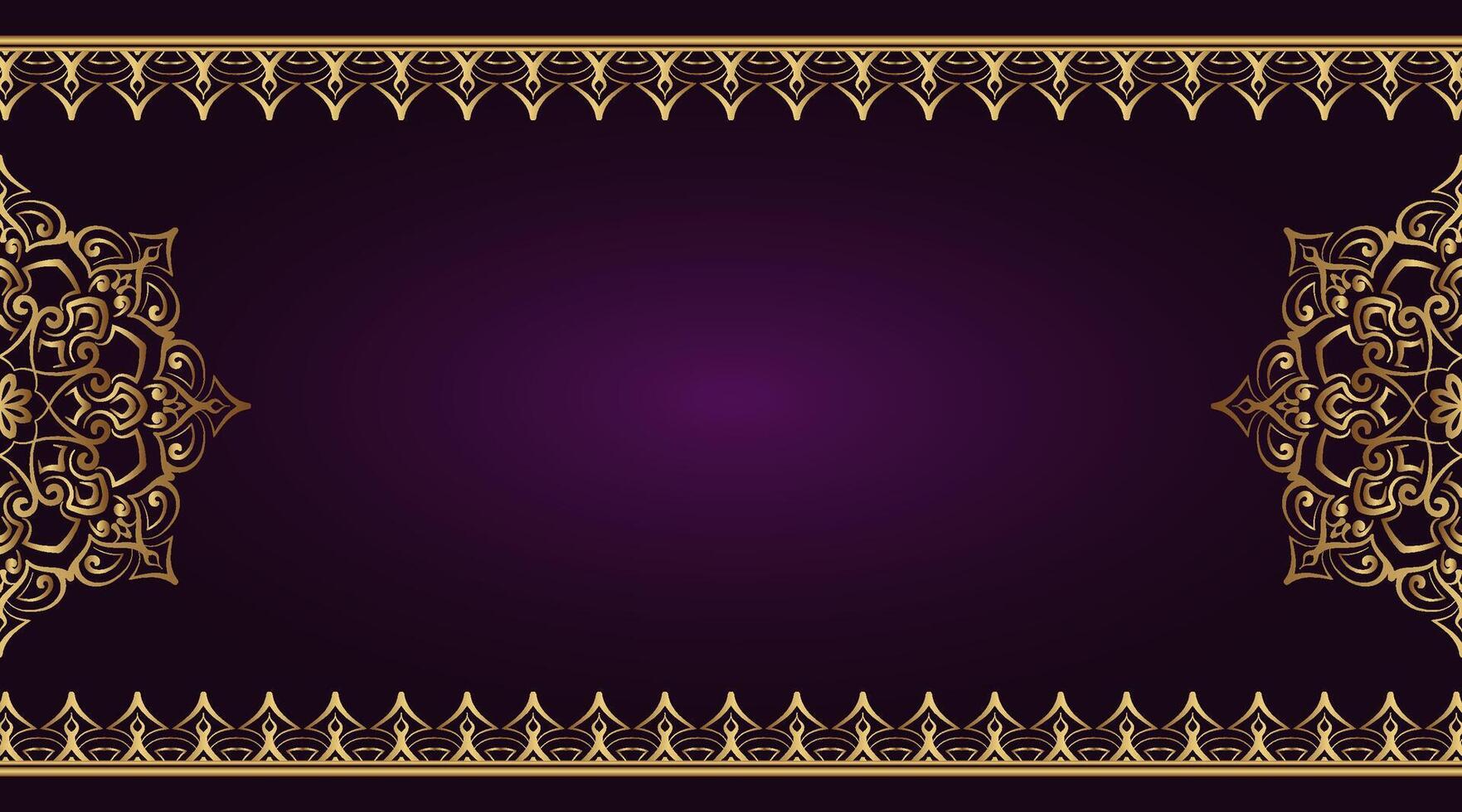 simple purple background with gold border vector