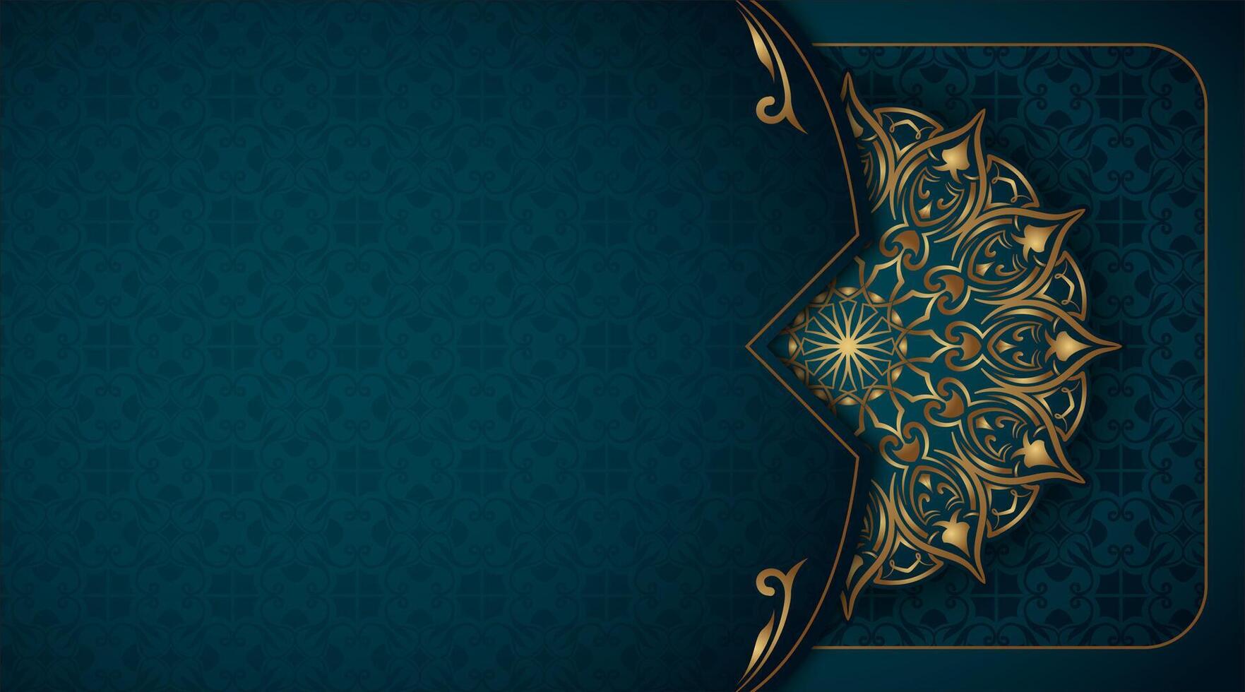 Luxury background with ornamental mandala gold vector