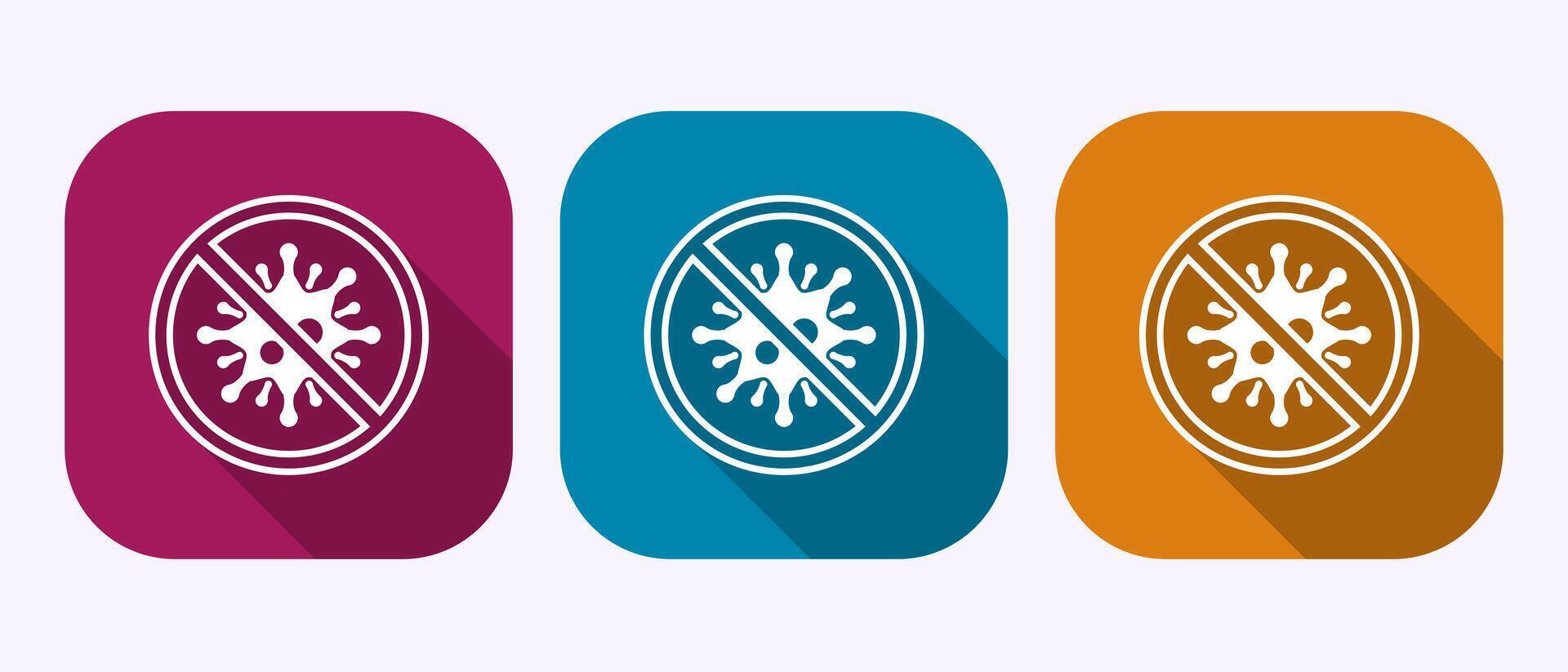 Antibacterial icon design illustration, Hygiene symbol in shadow button design vector