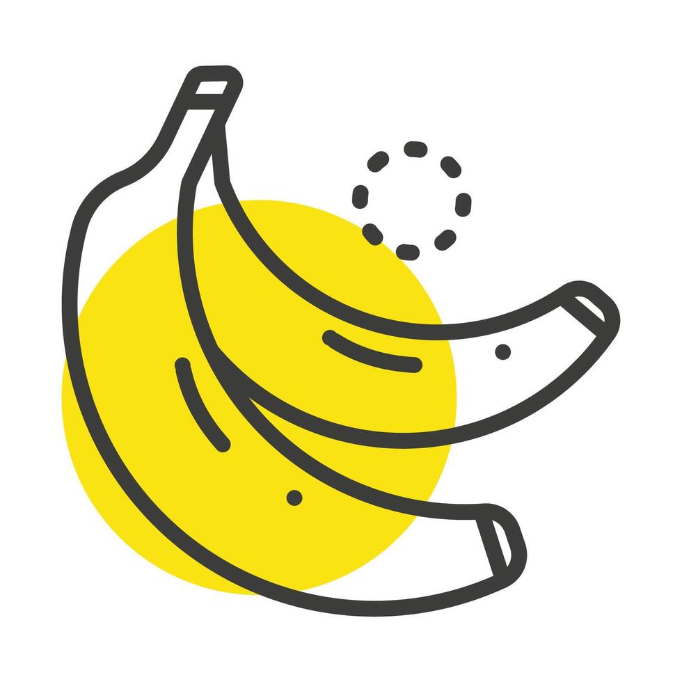 Banana icon with editable stroke to any thickness vector