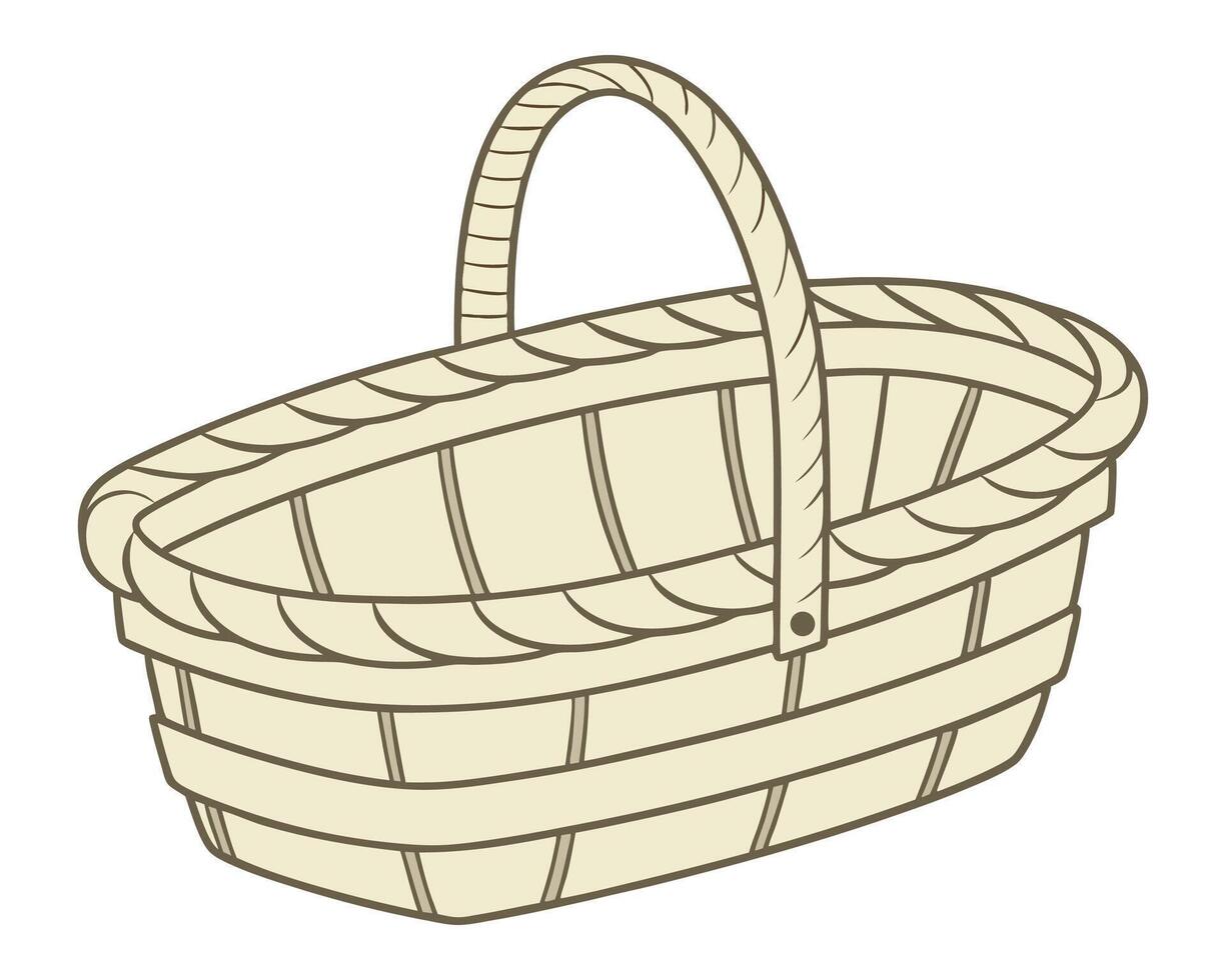 Simple Empty basket vector