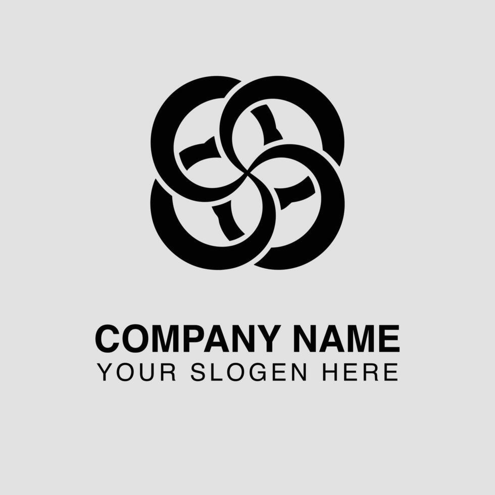 Abstract circle logo design for business company corporate brand identity and marketing material needs vector