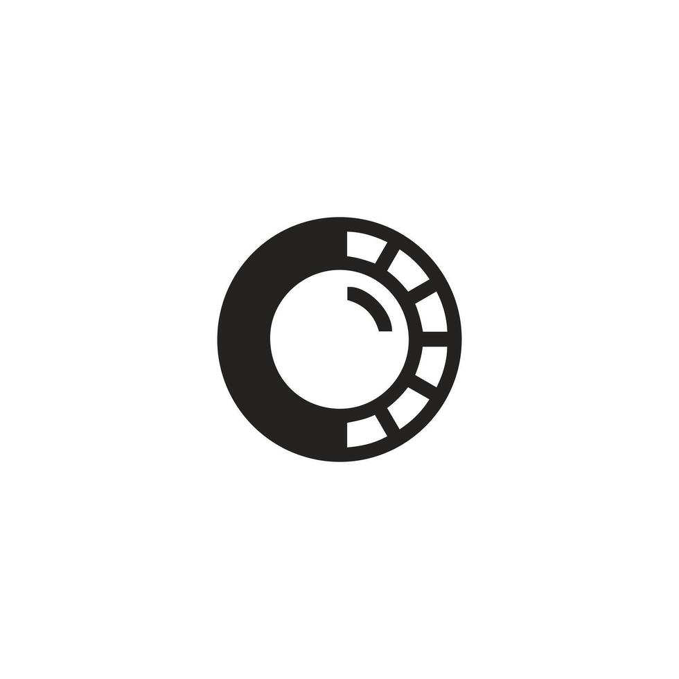 Minimalist Camera Lens or Aperture Icon, Representing Photography, , Vision, and Focus, Clean Graphic for Media and Creative Concepts, Abstract Circular Element vector