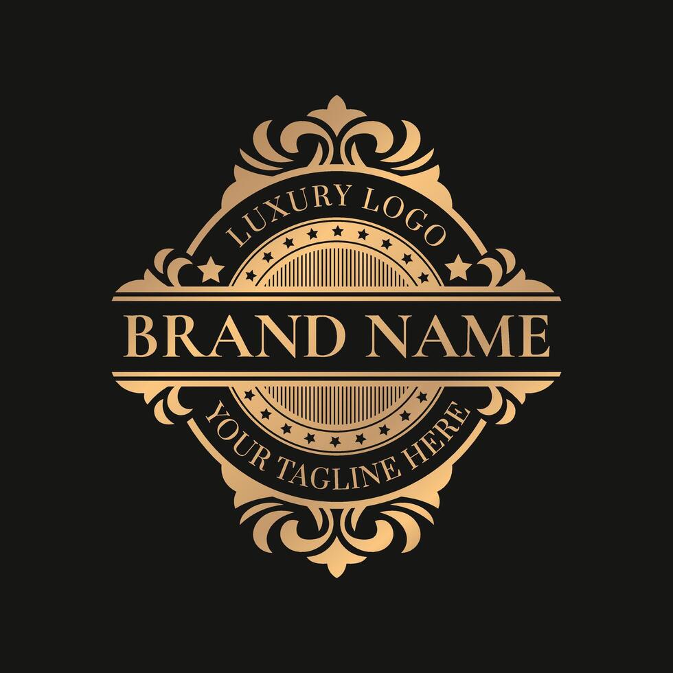 luxury brand logo design template vector
