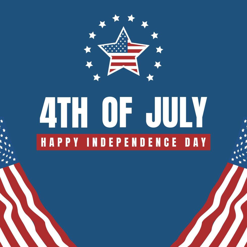 4th of july happy independence day background vector