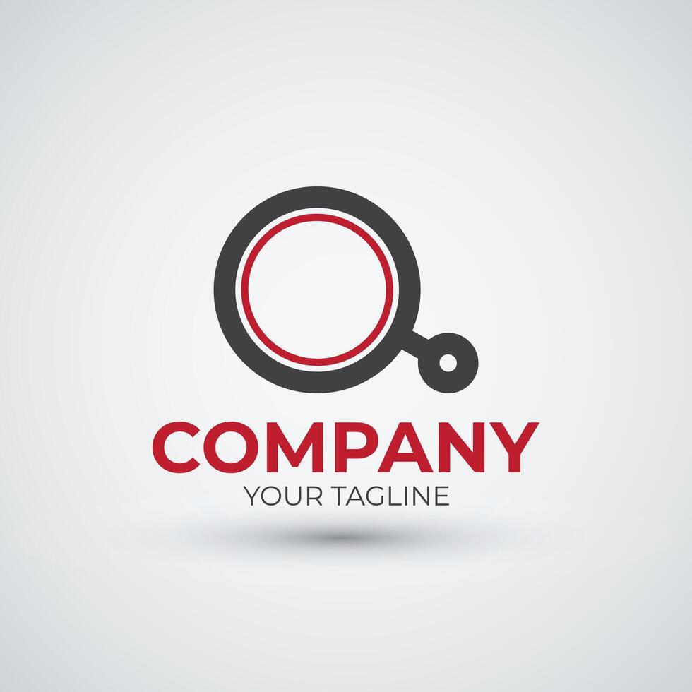 Trendy and minimal letter Q growth technology logo design vector