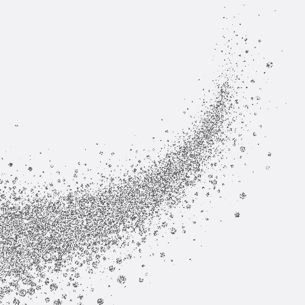 Stippling trail in monochrome with a scattered dot wave and mist texture. Floating grain particles in abstract fluid composition vector