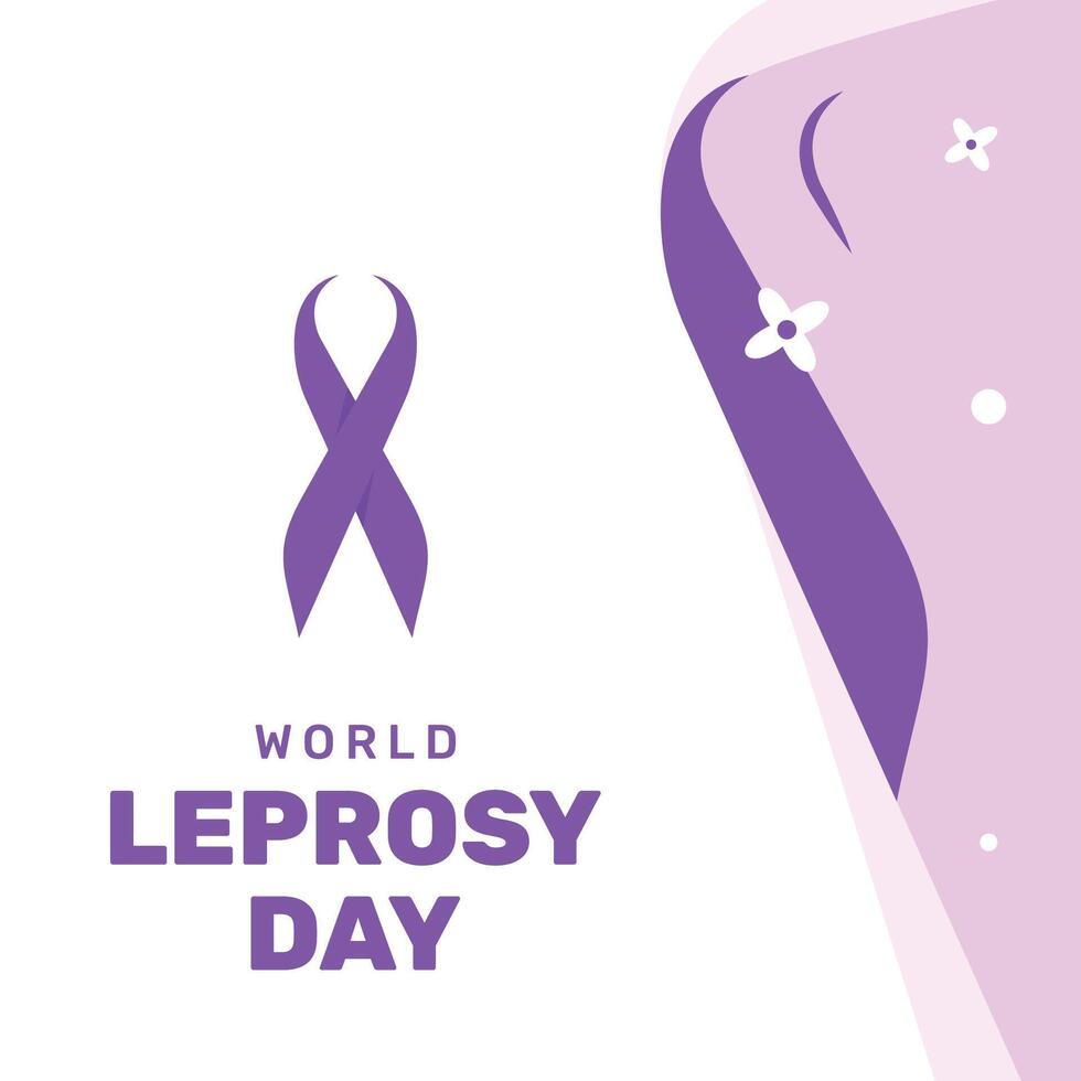World Leprosy Day Design in Minimal Flat Design vector
