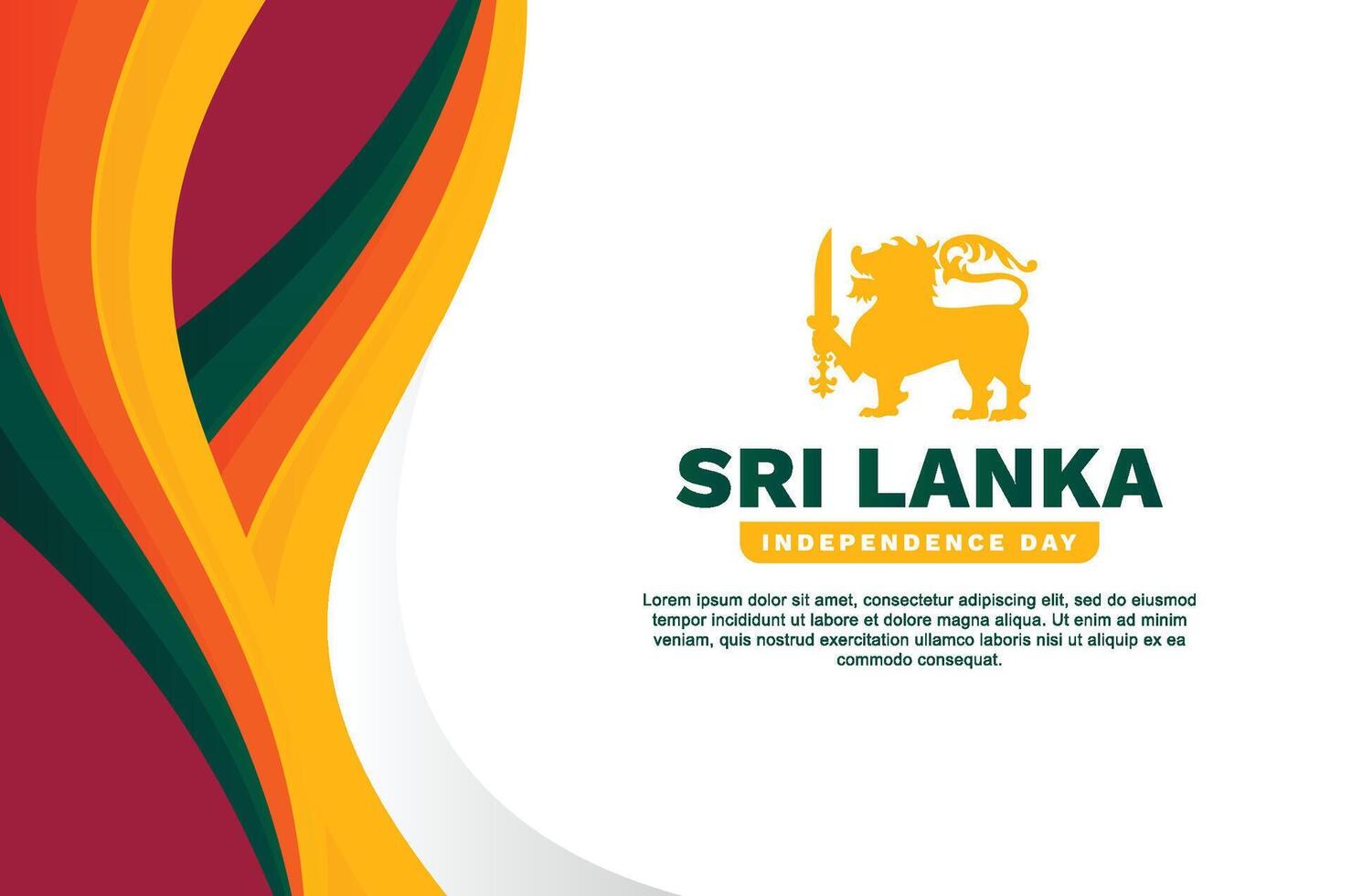 Independence Day Background Event Of Sri Lanka vector