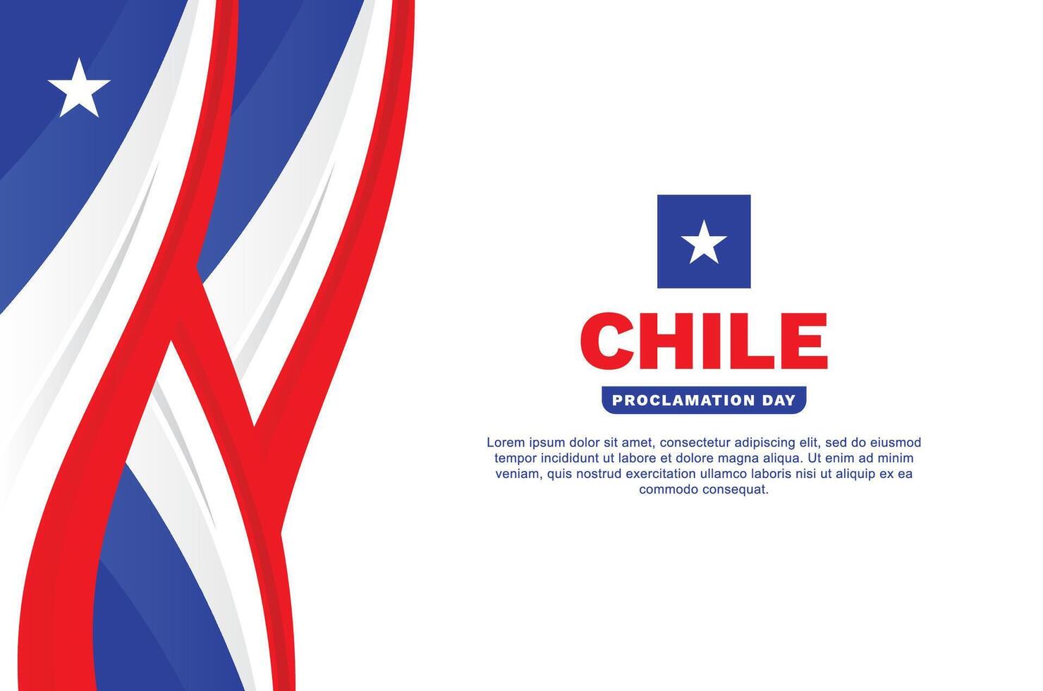 Chile Background With Flag Style vector