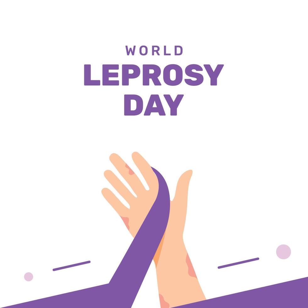 Flat Design Concept Highlighting World Leprosy Day vector