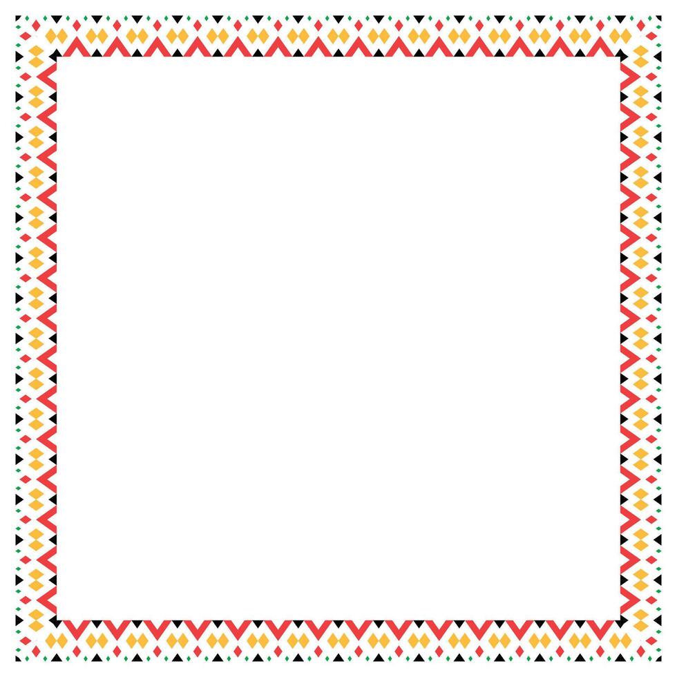 Decorative Frame with Kwanzaa Tribal Art Elements vector